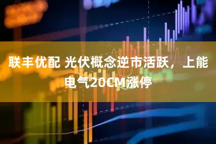 联丰优配 光伏概念逆市活跃，上能电气20CM涨停